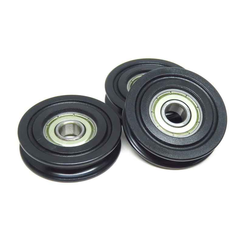 BSU60840-10 U groove Nylon Plastic Wheel With Bearings POM Durable BU084 U Type Wheel for Hardware Doors 8*40*10mm
